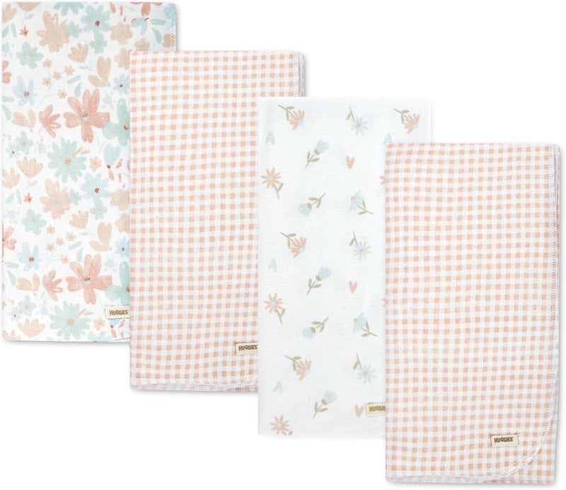 HUGGIES 4-Pack Flannel Receiving Blankets - Image 1